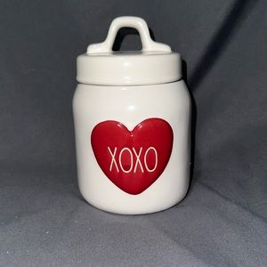 Heart XOXO cream, ceramic jar with top by Rae Dunn